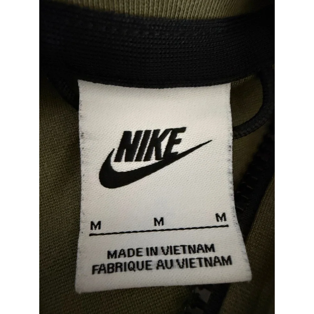 Nike Tech Fleece Tracksuit Mens Olive Green Full Zip Hoodie Joggers Set‎ M